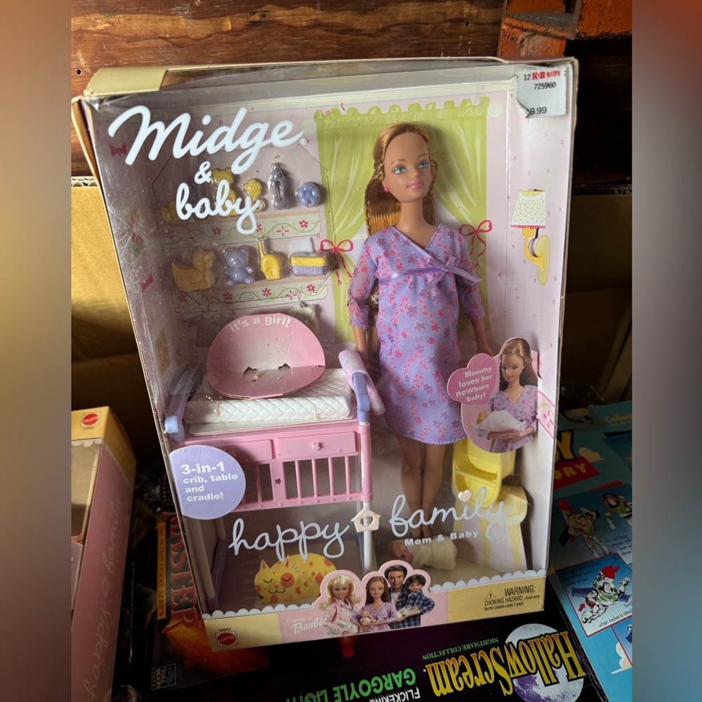 Mattel Midge & Baby Doll Set - Pink and Purple